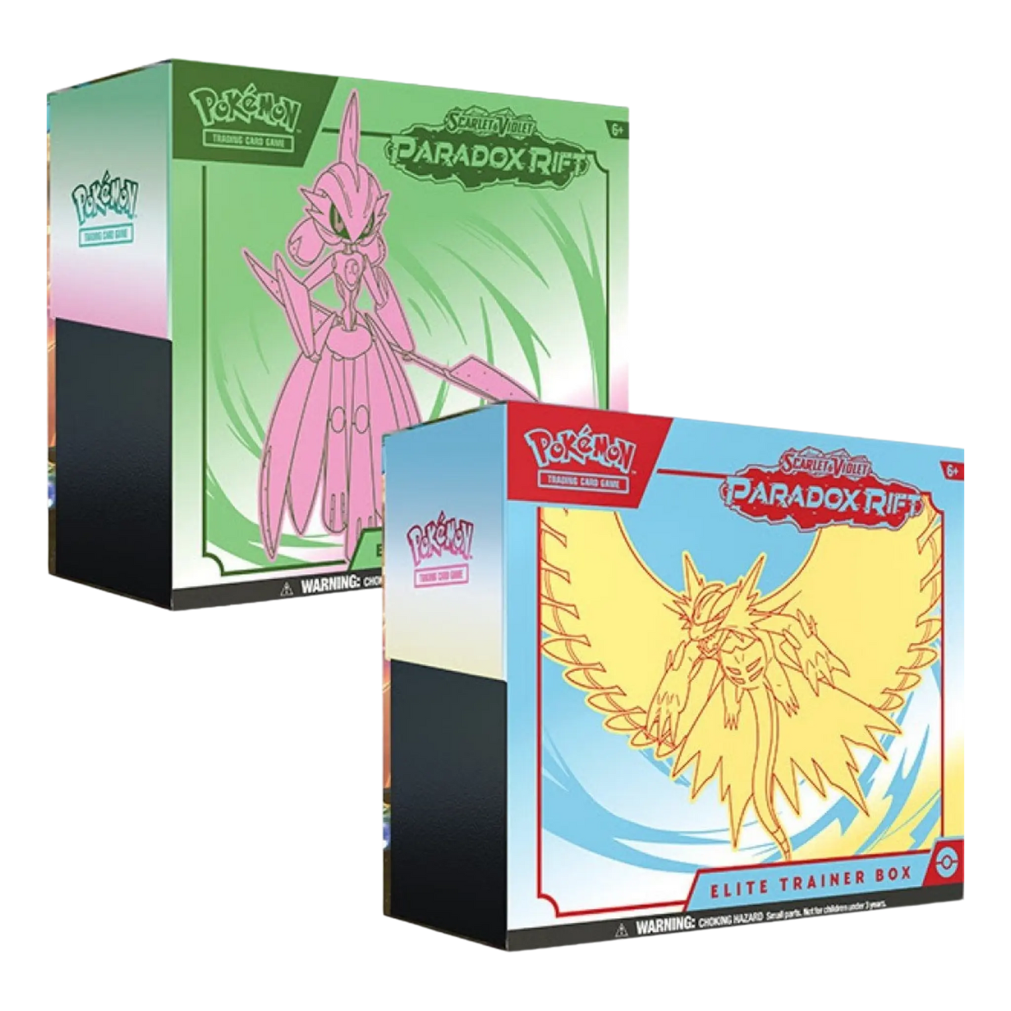 Pokémon TCG Paradox Rift ETB Bundle – 1 Roaring Moon + 1 Iron Valiant