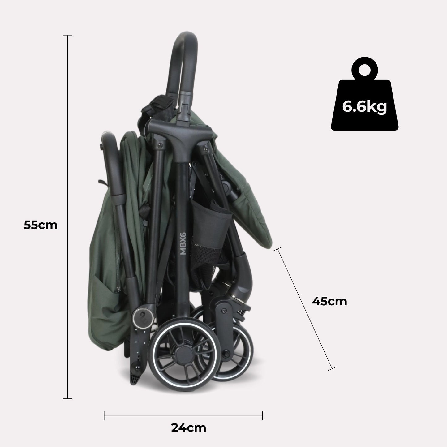 MBX6 Compact Stroller - Forest Green