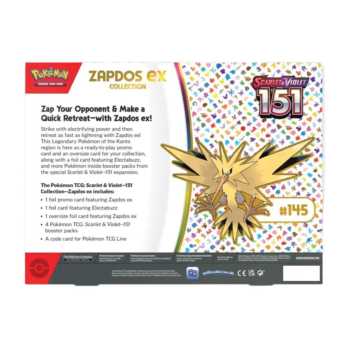 Pokémon TCG: Scarlet & Violet-151 Collection (Zapdos ex)