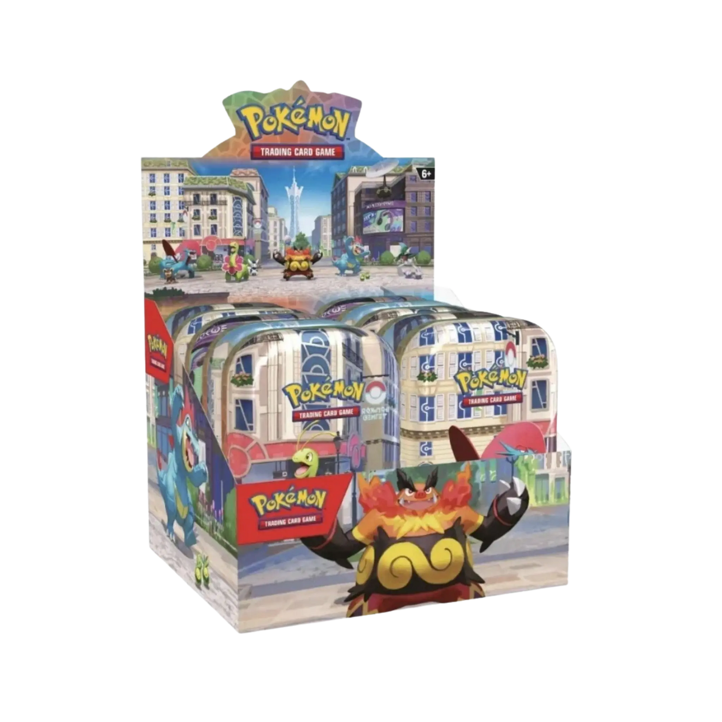 Pokémon TCG: Lumiose City Mini Tin Display Box – 10 Sealed Mini Tins