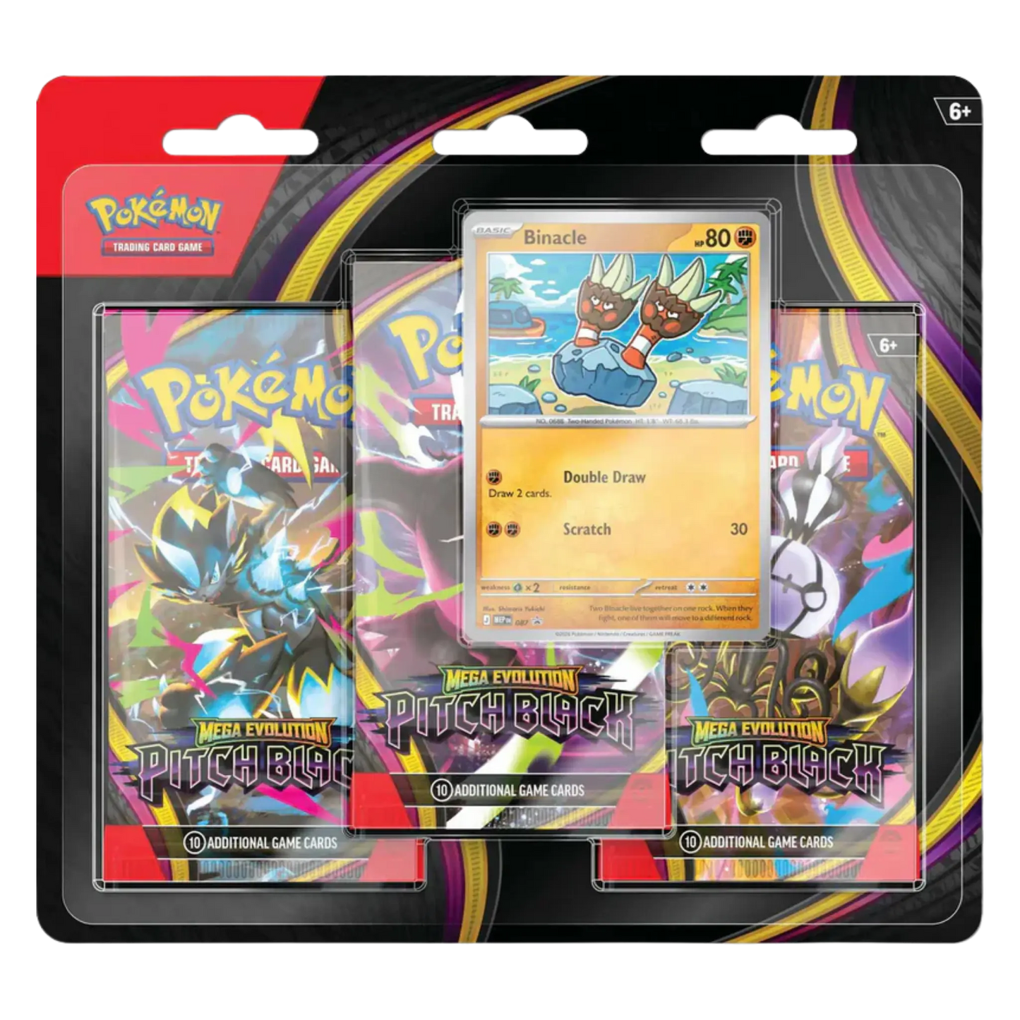 Pokémon TCG: Mega Evolution—Pitch Black Triple Pack Blister