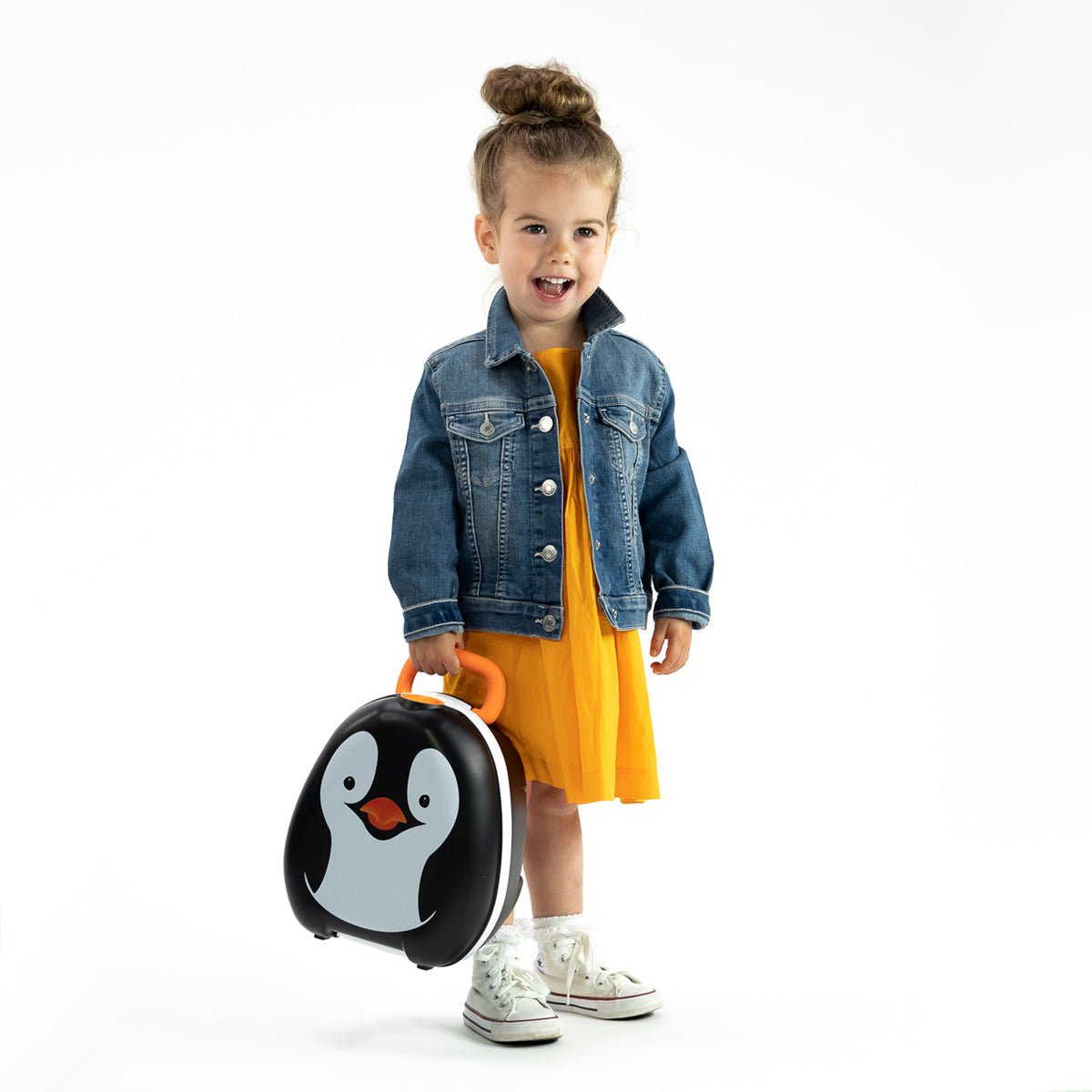 My Carry Potty - Travel Potty, Award-Winning Portable Toddler Toilet Seat for Kids to Take Everywhere (Penguin)