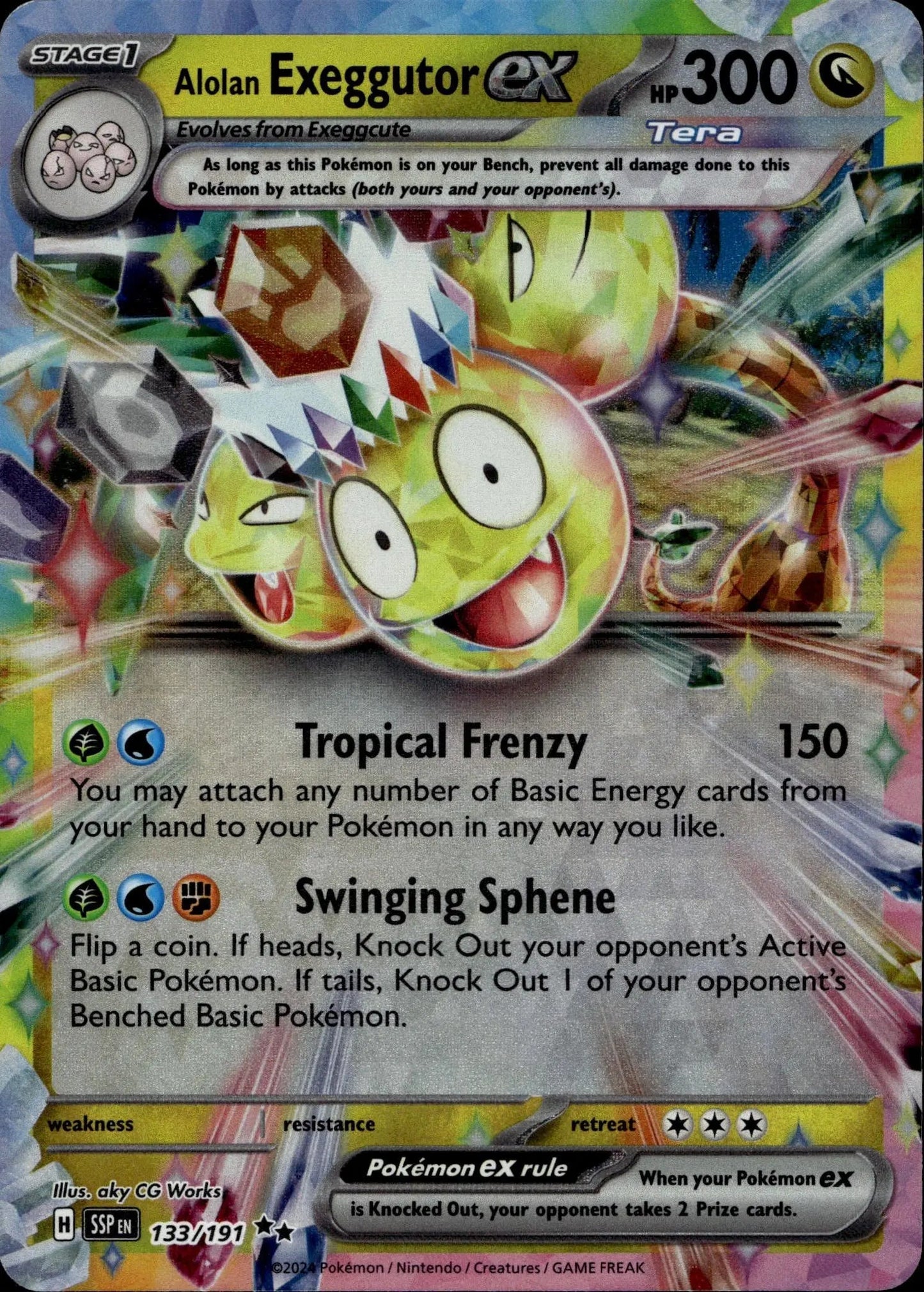 SV08: Surging Sparks #133/191 Alolan Exeggutor ex