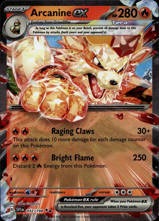SV01: Scarlet & Violet Base Set #032/198 Arcanine ex