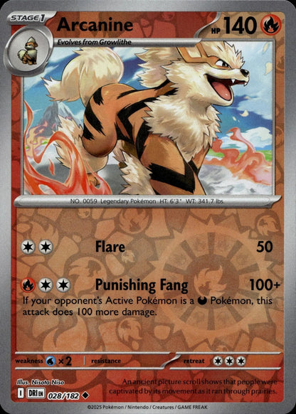 SV10: Destined Rivals #028/182 Arcanine