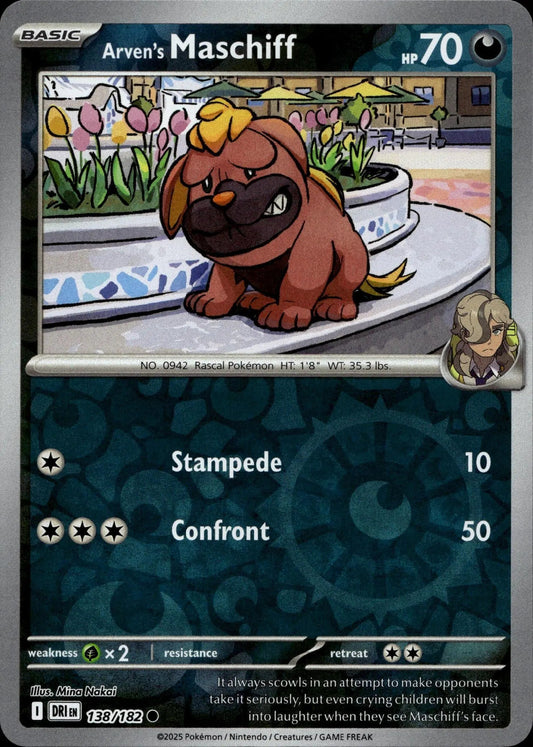 SV10: Destined Rivals #138/182 Arven's Maschiff