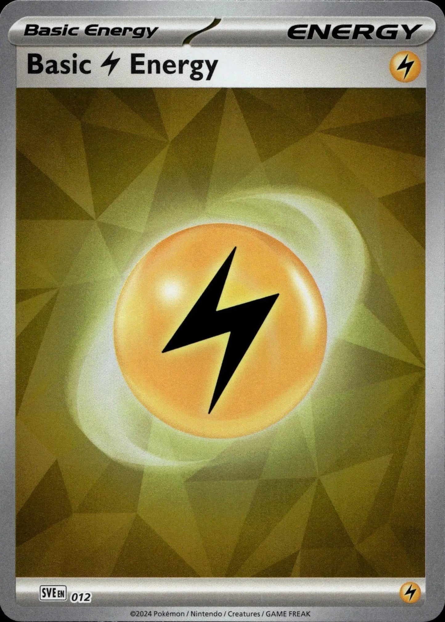 SVE: Scarlet & Violet Energies #012 Basic Lightning Energy