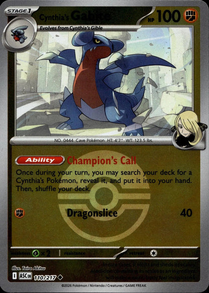 ME: Ascended Heroes #110/217 Cynthia's Gabite (Poke Ball)
