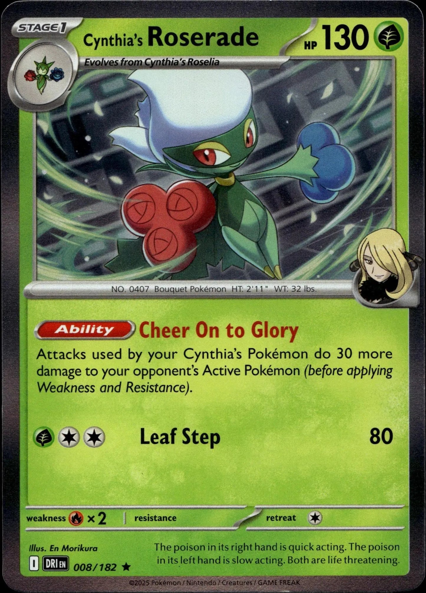 SV10: Destined Rivals #008/182 Cynthia's Roserade