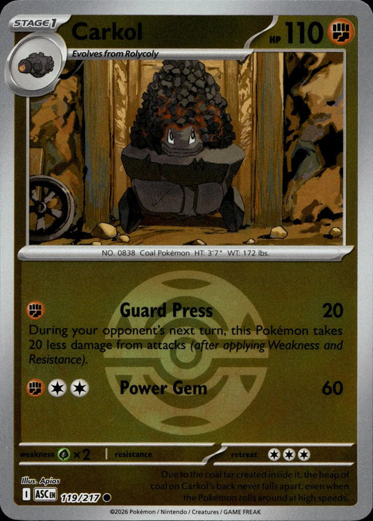 ME: Ascended Heroes #119/217 Carkol (Dusk Ball)