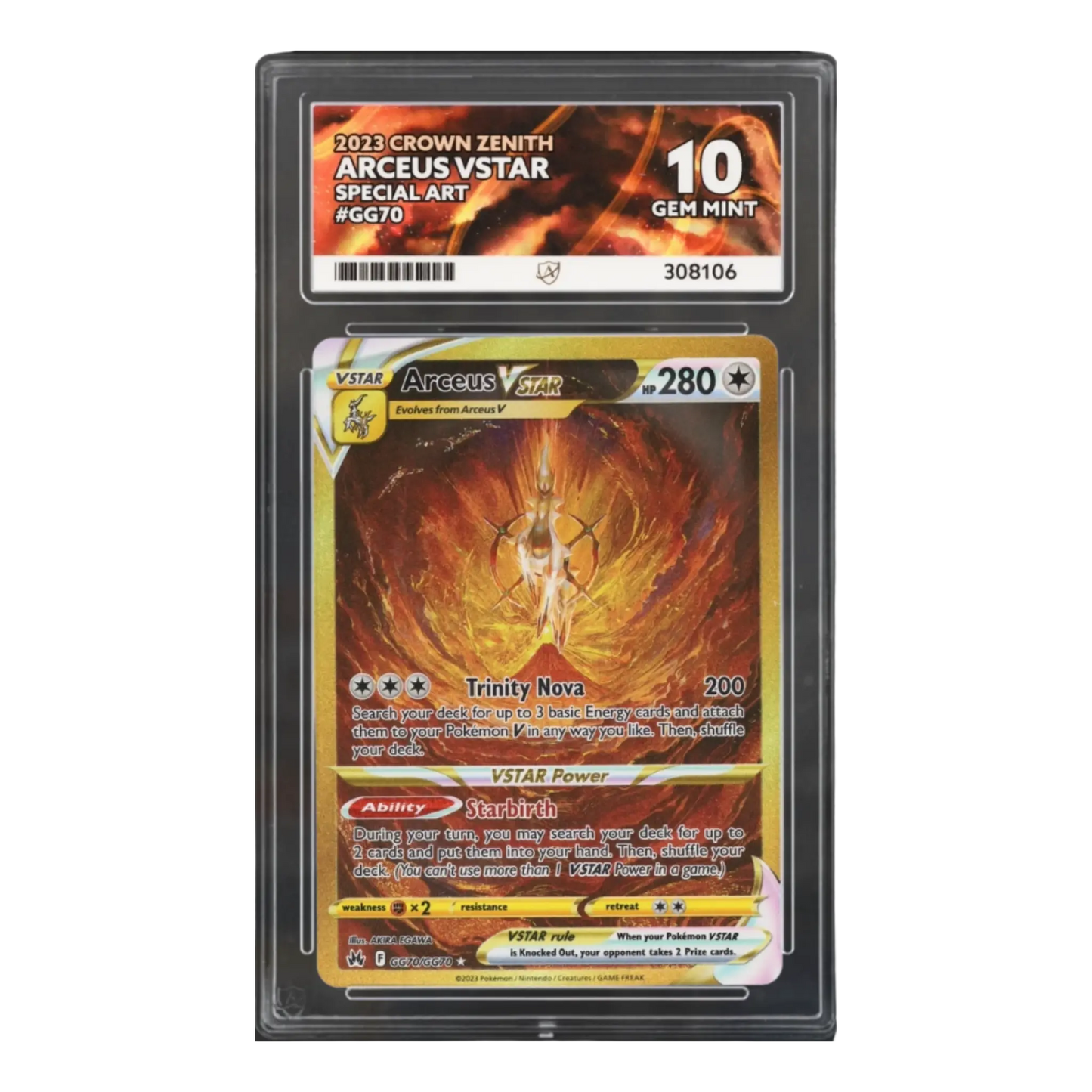 Arceus VSTAR GG70 – ACE 10 (Gem Mint)