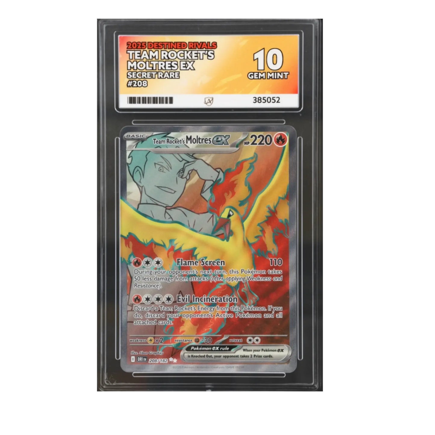 Team Rocket’s Moltres #208 – ACE 10 (Gem Mint)