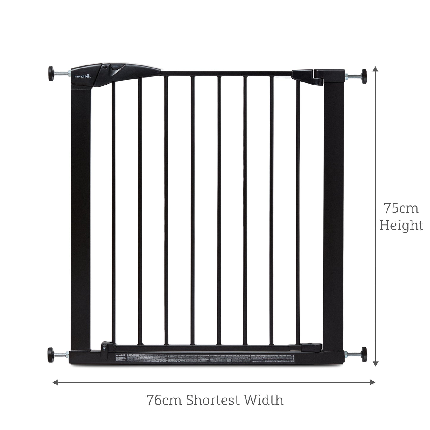 Maxi-Secure Pressure Fit Safety Gate, 76 - 82cm (Black)