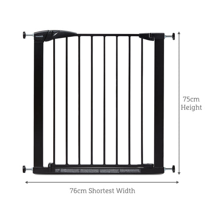 Maxi-Secure Pressure Fit Safety Gate, 76 - 82cm (Black)