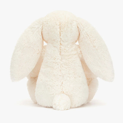 Soft Plush Cream Bunny Toy with Floral Ears – Cuddly Stuffed Animal for Kids