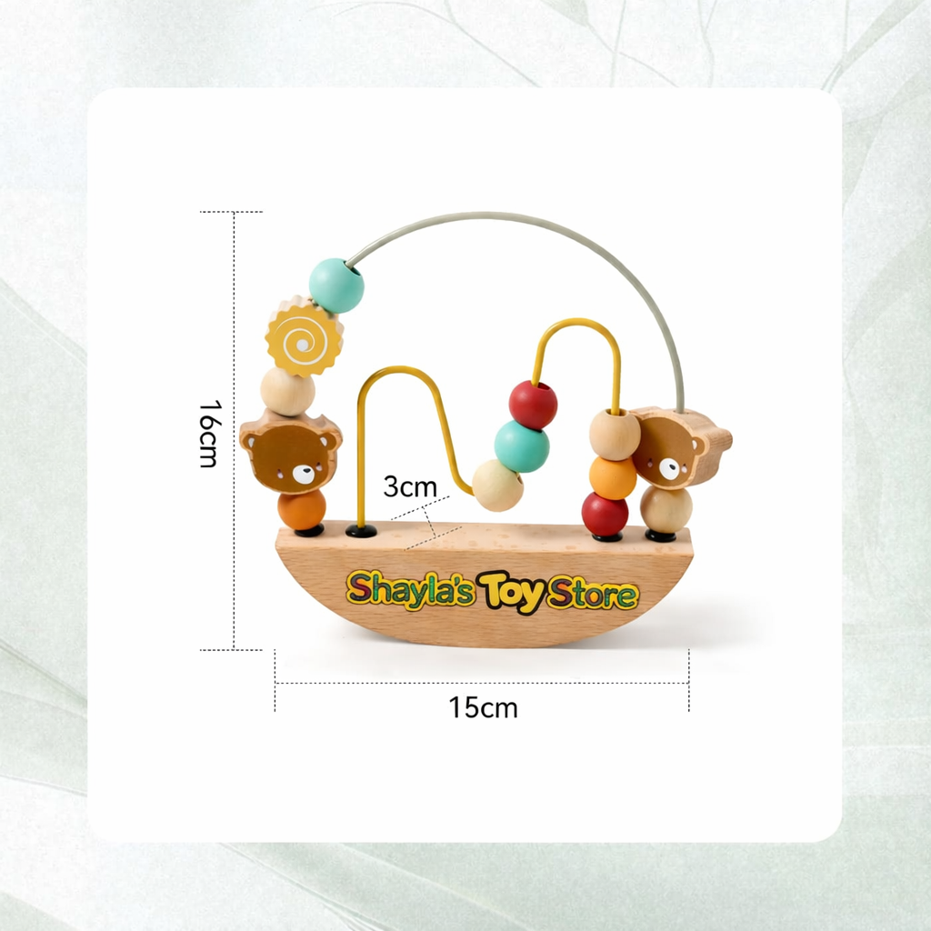 Montessori Wooden Bead Maze Toy – Educational Baby Motor Skills Learning Toy
