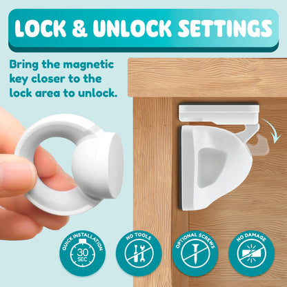 Magnetic safety locks (4 pack)