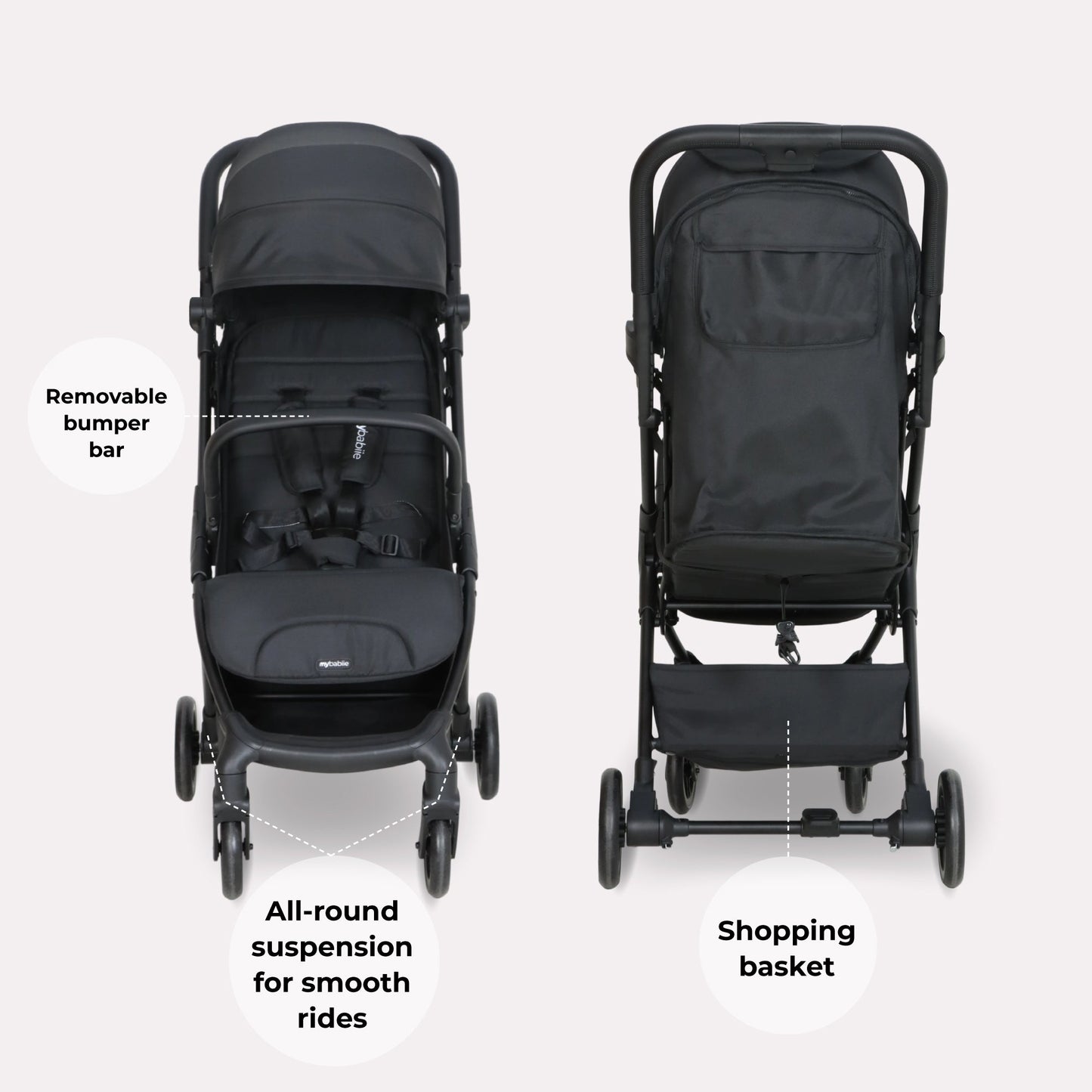 Compact Baby Stroller – Foldable Travel Pushchair