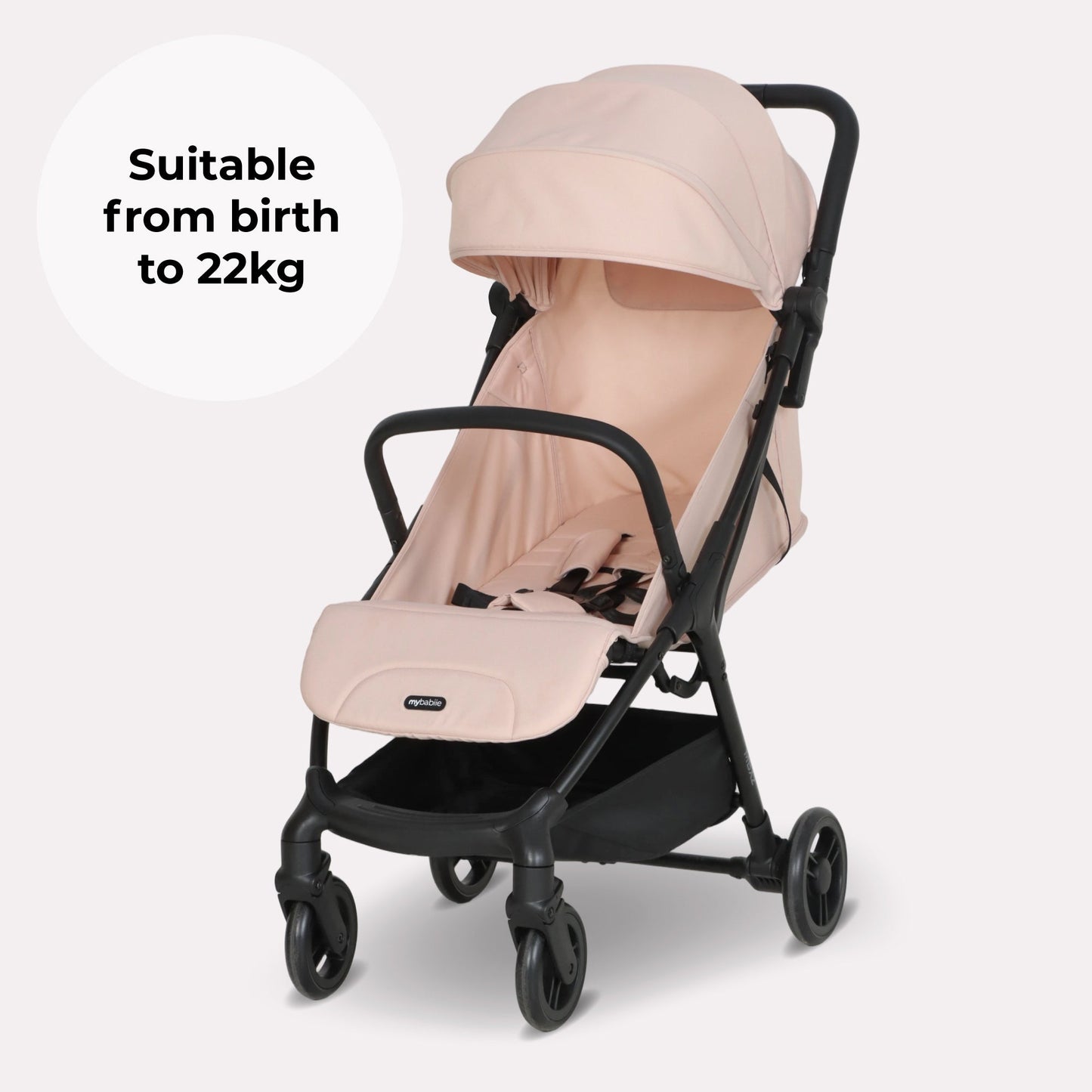 Compact Stroller – Blush Pink Lightweight