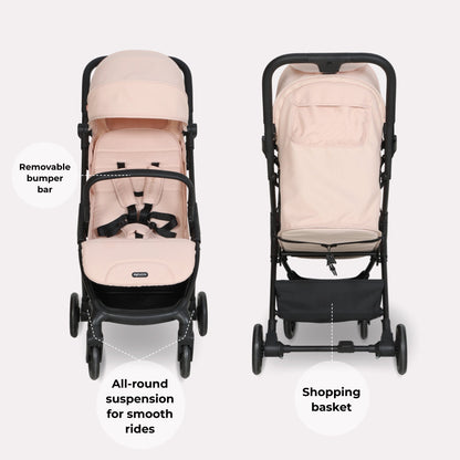 Compact Stroller – Blush Pink Lightweight