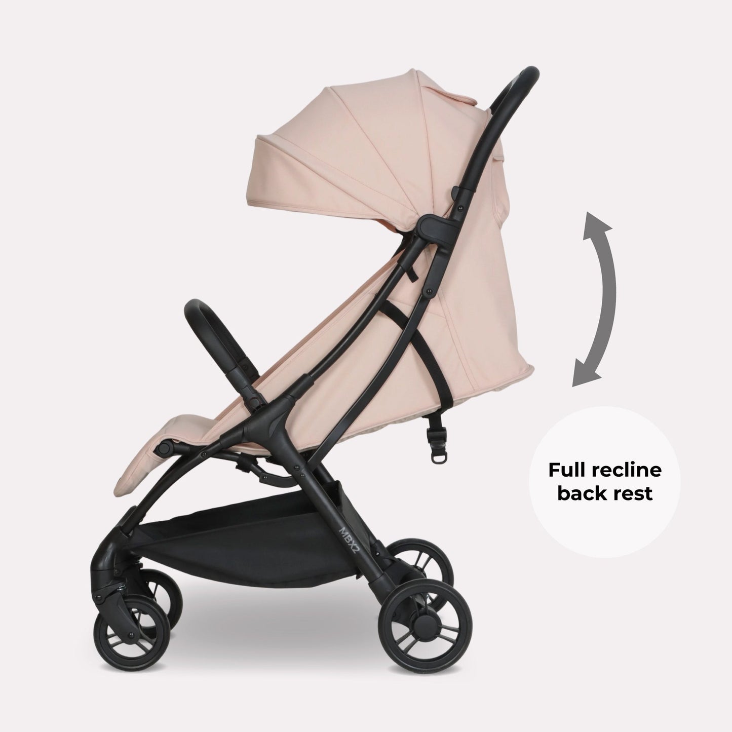 Compact Stroller – Blush Pink Lightweight