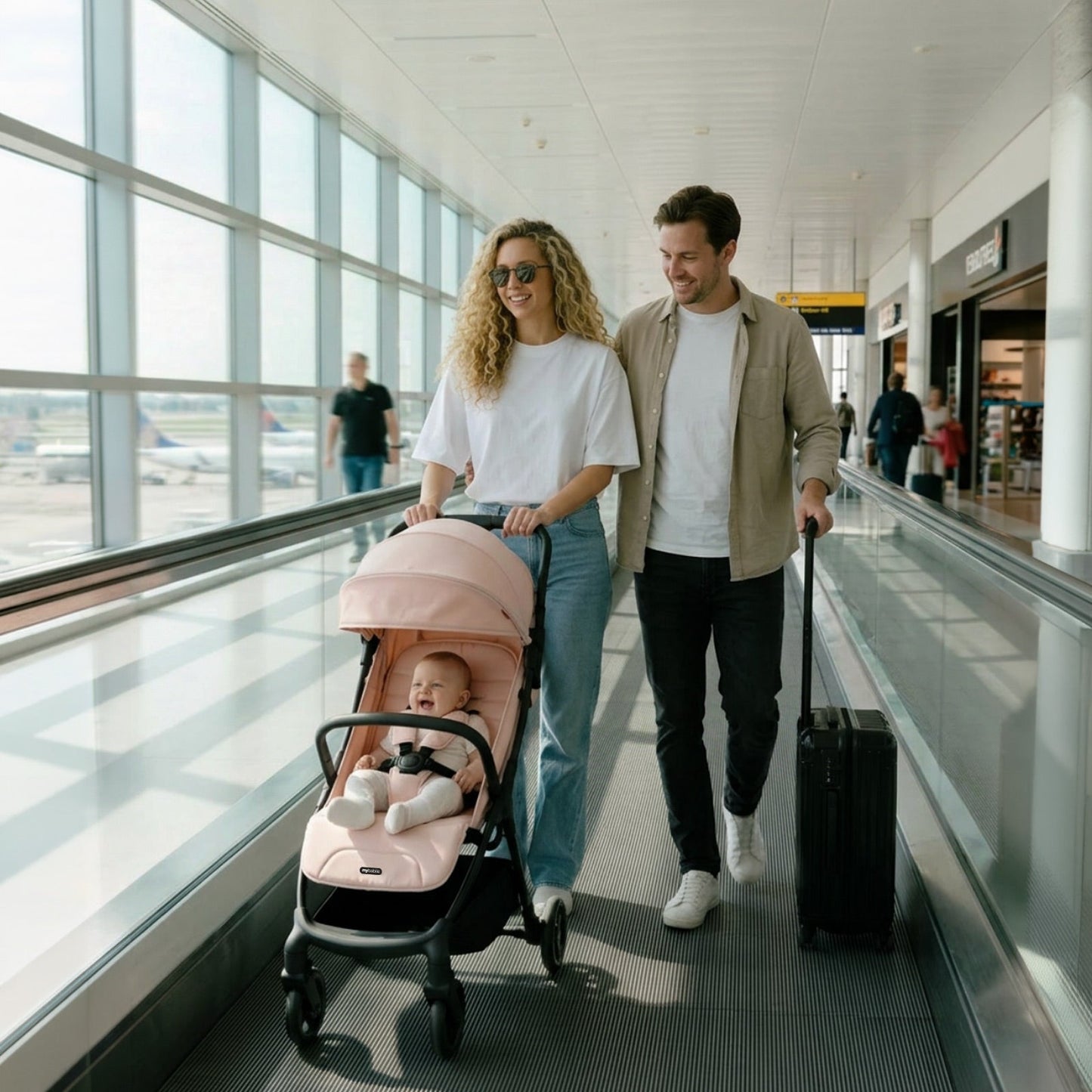 Compact Stroller – Blush Pink Lightweight