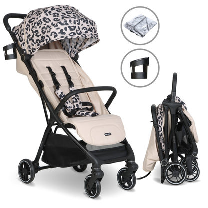 Compact Stroller – Leopard Print Lightweight