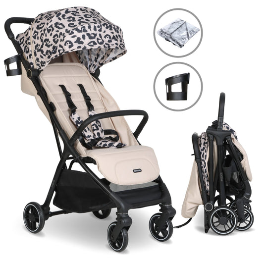 Compact Stroller – Leopard Print Lightweight
