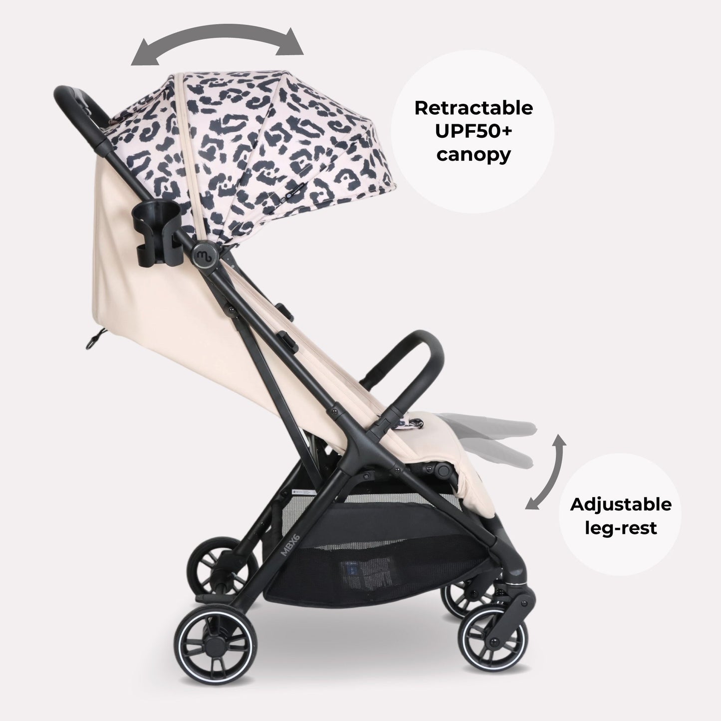 Compact Stroller – Leopard Print Lightweight
