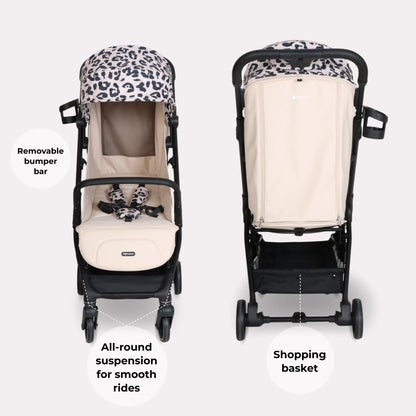 Compact Stroller – Leopard Print Lightweight