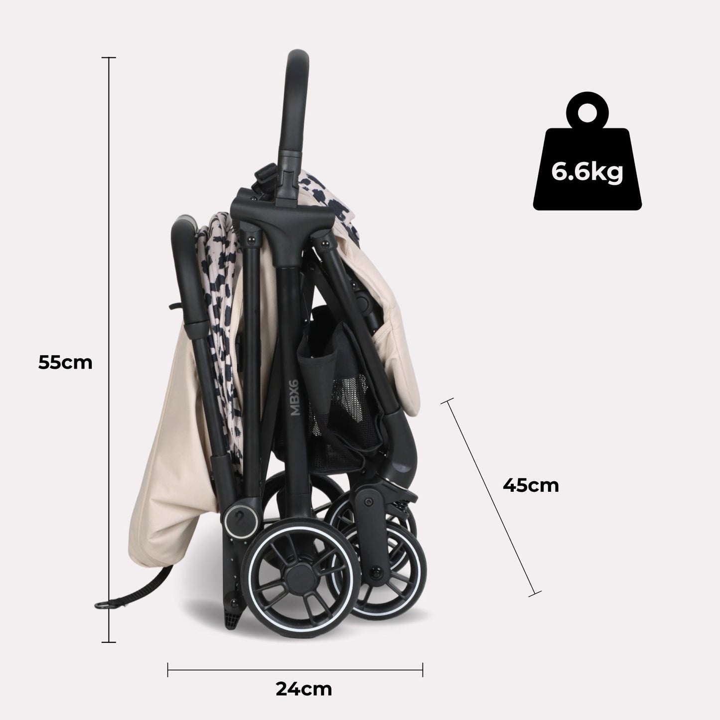 Compact Stroller – Leopard Print Lightweight