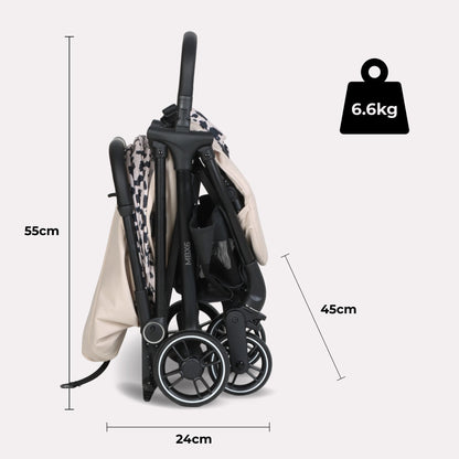 Compact Stroller – Leopard Print Lightweight