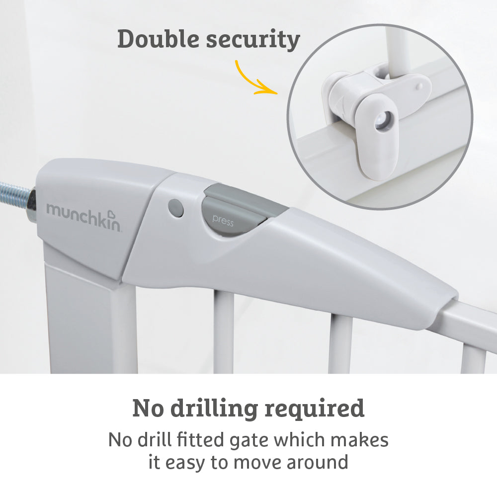 Maxi-Secure Pressure Fit Safety Gate, 76 - 82cm to 82 - 89cm with 7cm extension