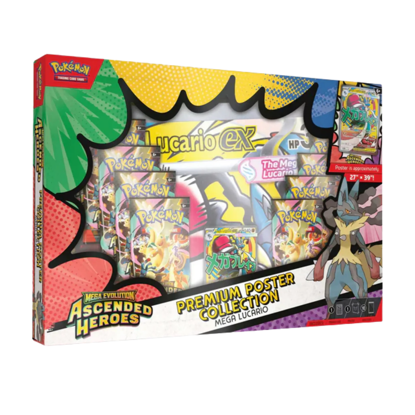 Pokémon Mega Evolution Ascended Heroes: Mega Lucario ex Poster Collection