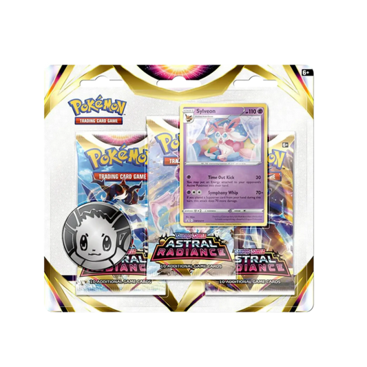 Pokémon TCG: Sword & Shield Astral Radiance 3 Pack Blister - Eevee or Sylveon Promo