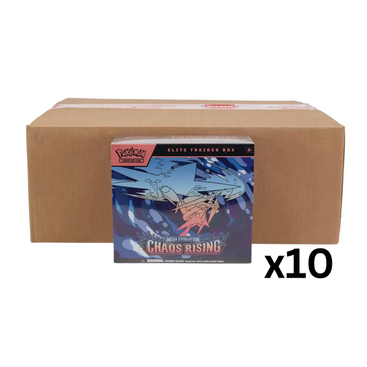 Sealed Case of 10: Pokémon TCG: Mega Evolution Chaos Rising ETB Case