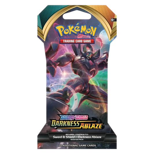 Pokémon TCG: Darkness Ablaze Booster Pack – Sword & Shield Sleeved