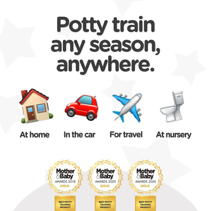 My Carry Potty - Travel Potty, Award-Winning Portable Toddler Toilet Seat for Kids to Take Everywhere (Penguin)